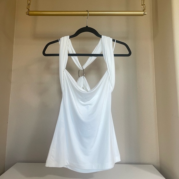 The Attico Ginnie Cutout Jersey Halter Top, size 44. NWT - Picture 12 of 16